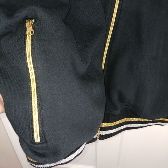 Vintage Y2K Southpole Track Jacket Mens XL Black Gold Zip Up Hip Hop StreetWear - Picture 10 of 16